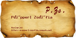 Pöpperl Zsófia névjegykártya